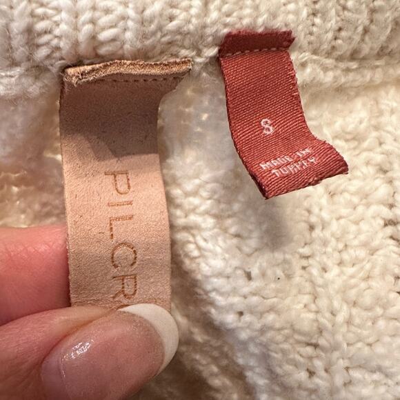 Anthropologie Pilcro Cold Shoulder Fisherman Sweater Knit Size Smalll - Picture 7 of 11